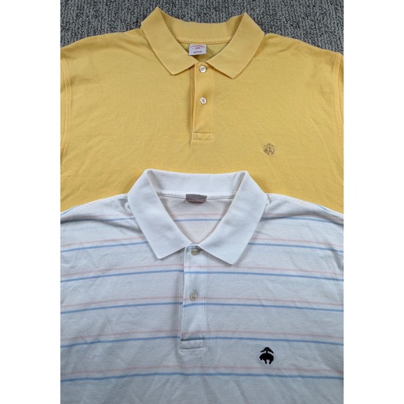 Brooks Brothers Other - Lot of 2 Brooks Brothers Polo Shirt Mens XL Yellow White Cotton Original Fit‎